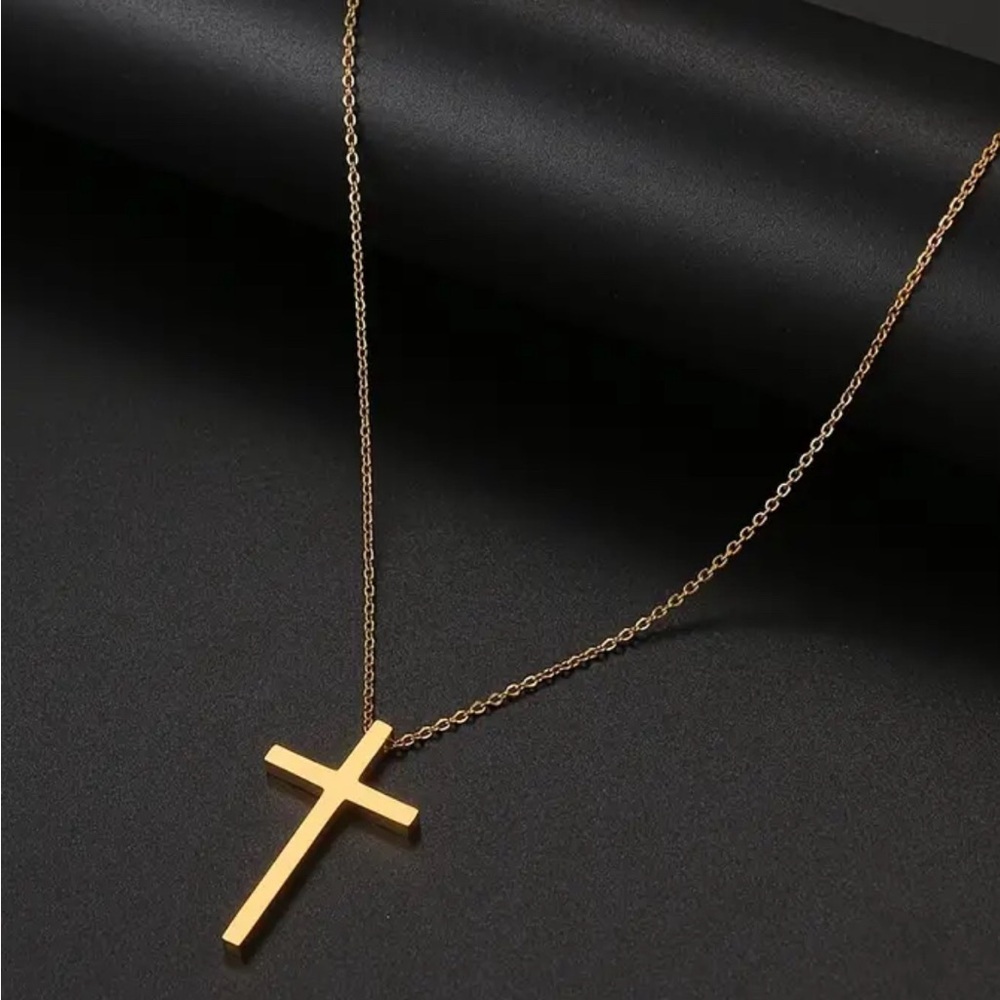Stainless Steel Necklace Classic Large Cross Pendant Necklace